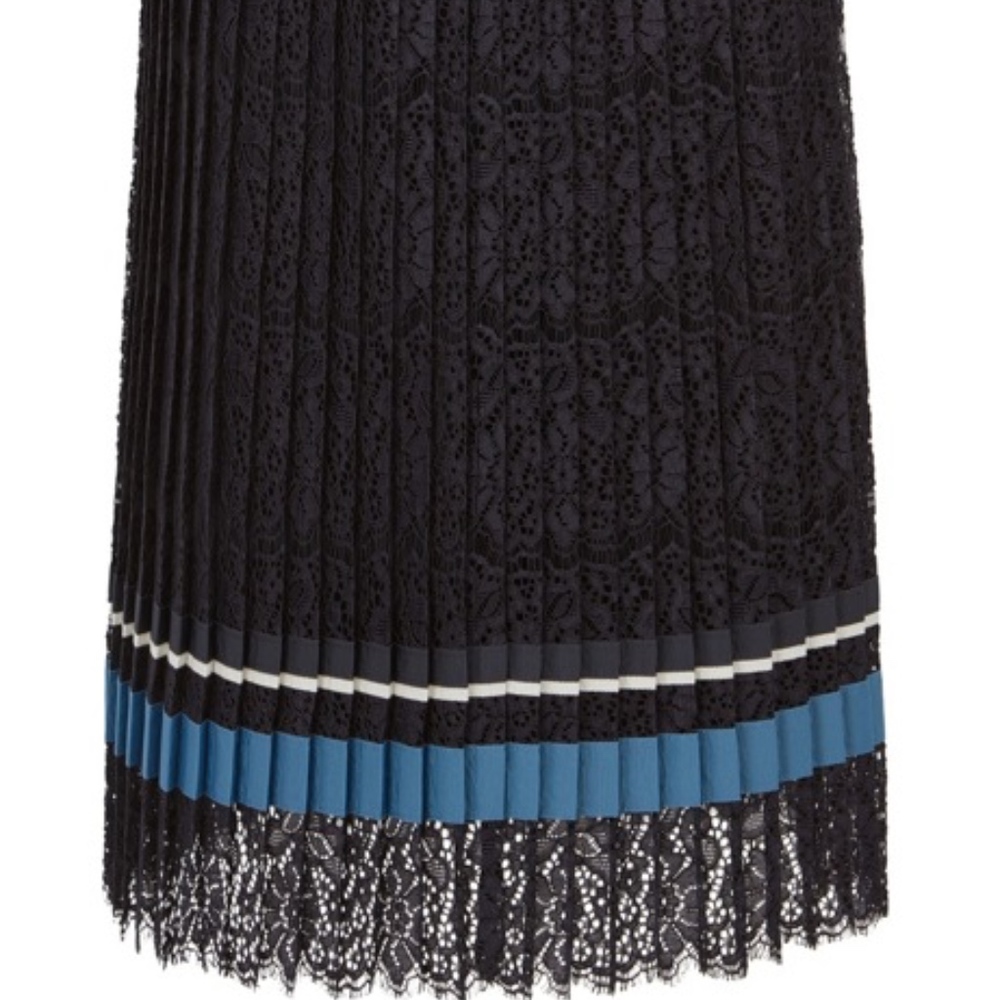 HUGO BOSS Pleated Lace Skirt, Size 8 - Picture 4 of 6